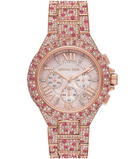 camille rose gold tone watch